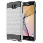 Wholesale Samsung Galaxy On7 (2016), Galaxy J7 Prime (2016) Armor Hybrid Case (Silver)